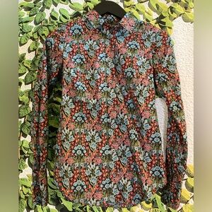 J. Crew 00 Perfect Fit button up shirt in Liberty Print Primrose